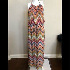 Colorful print maxi dress​